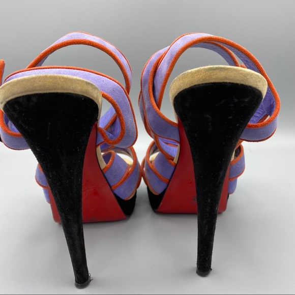 Christian louboutin suede colorblock sandals 36.5 - Picture 5 of 11